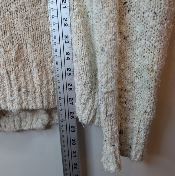 Vintage J.S. Fashion Cream White Double Button Knit Cozy Cardigan Women Small - Picture 11 of 11